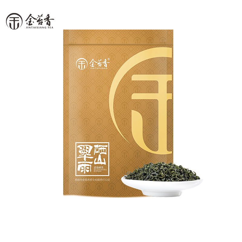 【茗茶优品】金苔香绿茶恩施高山硒茶 炒青 硒山翠雨-金色50g /袋装